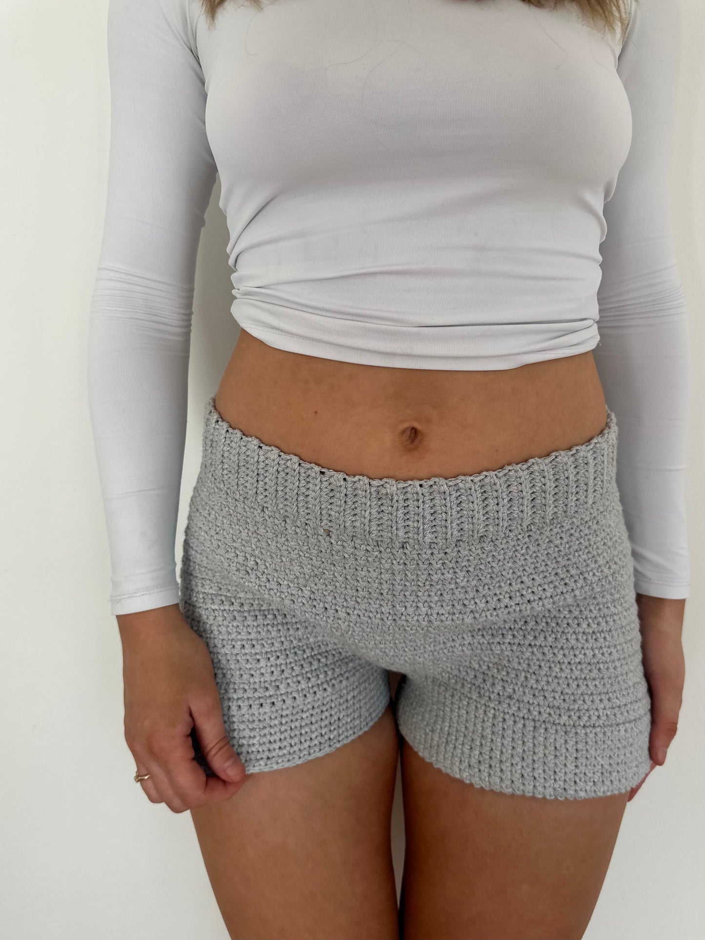 Crochet Mini Lounge Shorts